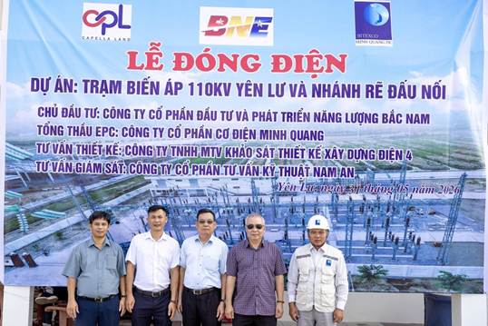 BNE ĐÓNG ĐIỆN THÀNH CÔNG DỰ ÁN: TRẠM BIẾN ÁP 110kV YÊN LƯ VÀ NHÁNH RẼ ĐẤU NỐI